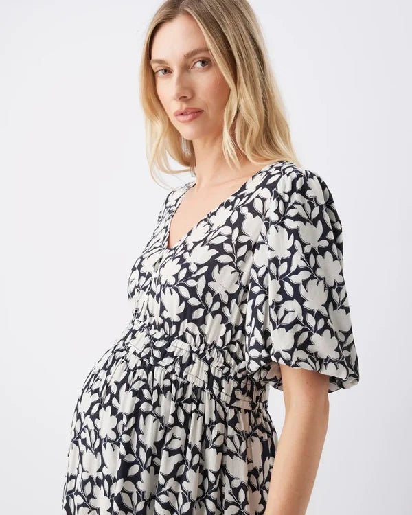 Ripe Tammy Maxi Dress - Navy / Off White