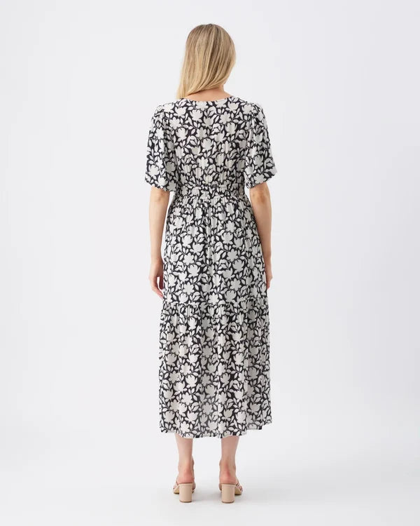Ripe Tammy Maxi Dress - Navy / Off White