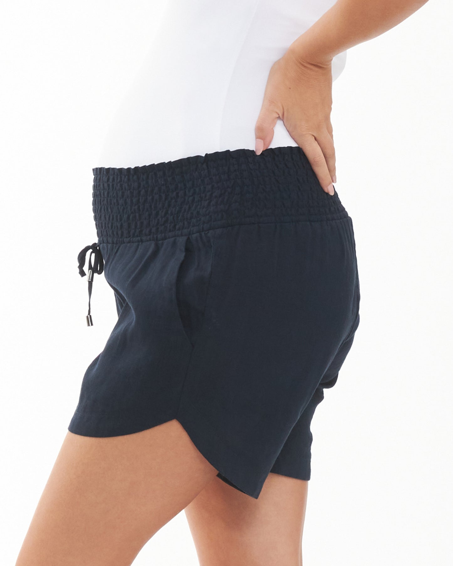 Ripe Indi Shirred Short - Navy