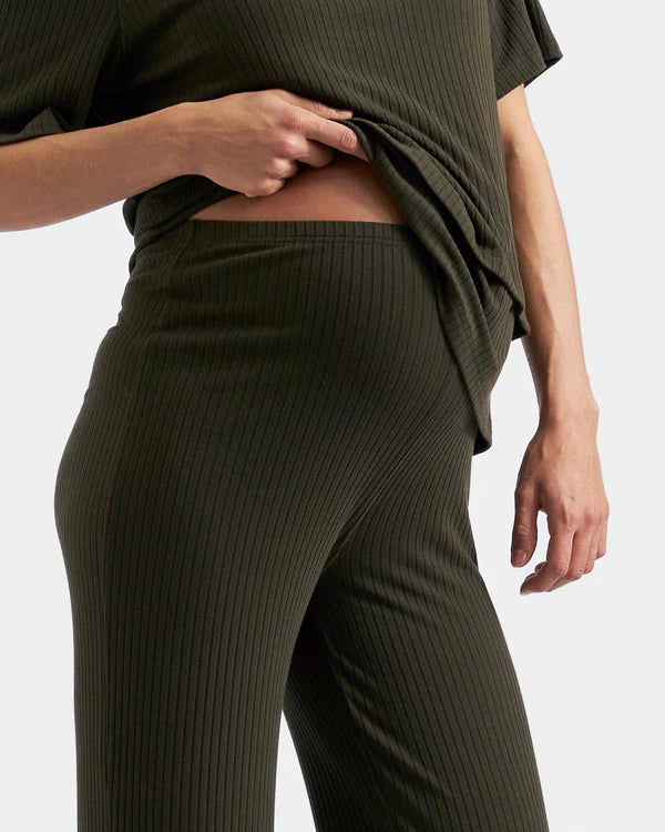 Ripe Cindy Rib Pant - Khaki