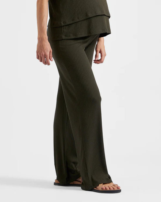 Ripe Cindy Rib Pant - Khaki