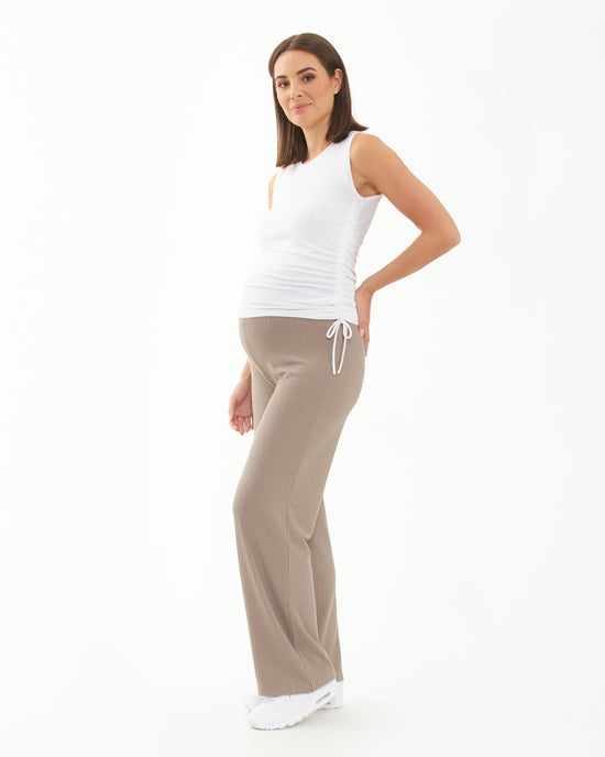 Ripe Cindy Rib Pant - Taupe