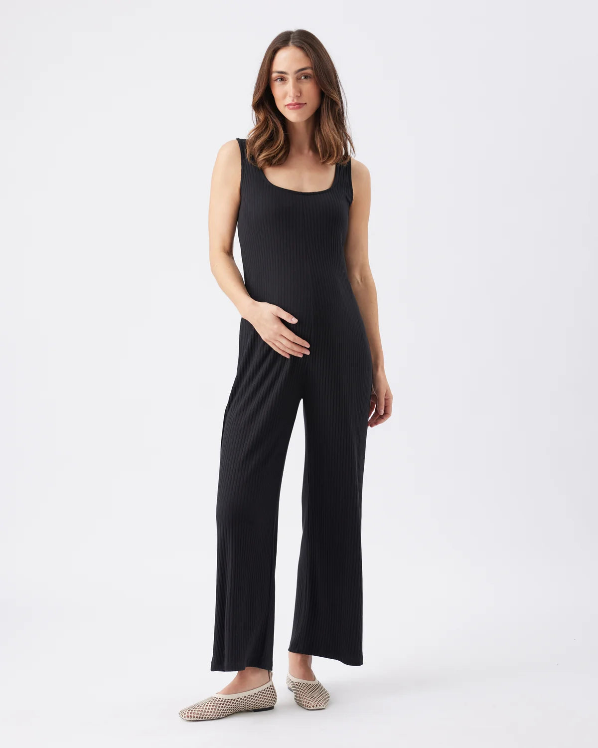 Ripe Bobby Rib Jumpsuit - Black