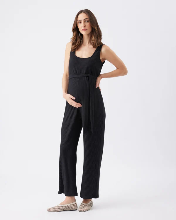 Ripe Bobby Rib Jumpsuit - Black
