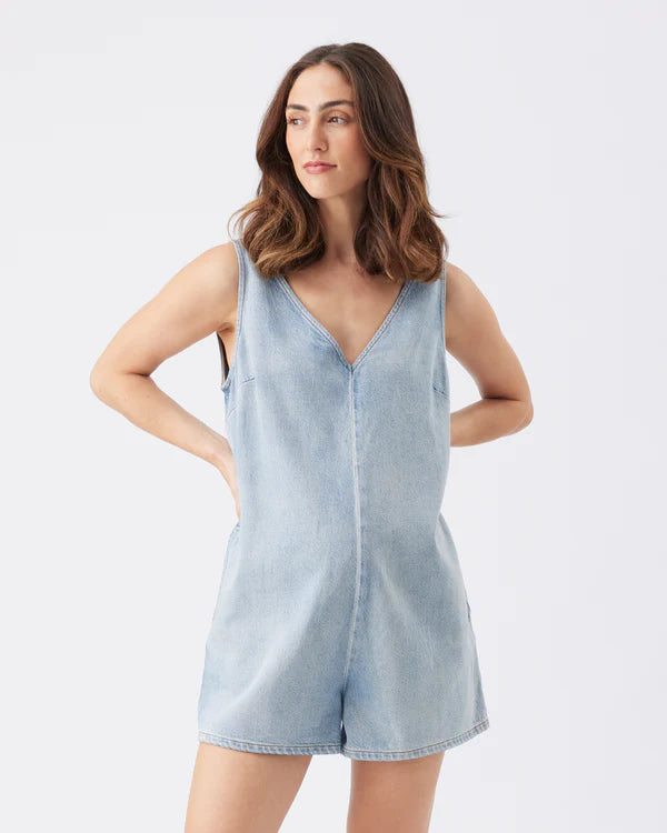 Ripe Fenix Denim Playsuit - Light Wash