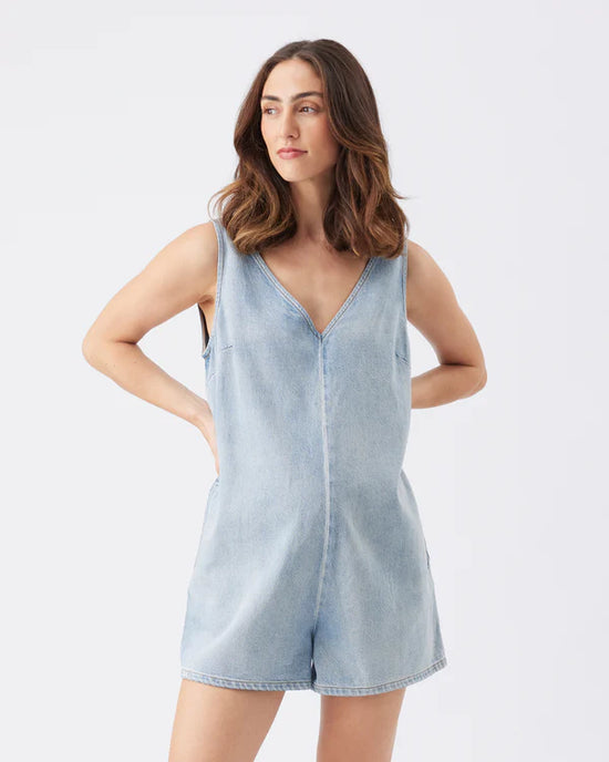 Ripe Fenix Denim Playsuit - Light Wash