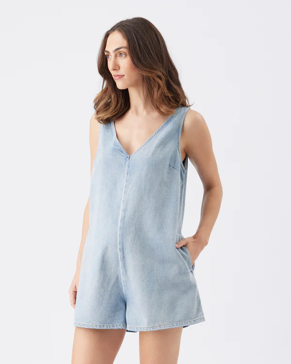Ripe Fenix Denim Playsuit - Light Wash