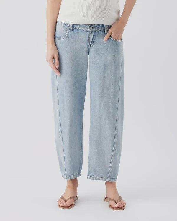 Ripe  Lex Barrel Leg Jean - Light Wash