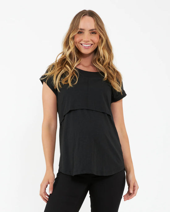 Ripe Richie Nursing Tee - Black