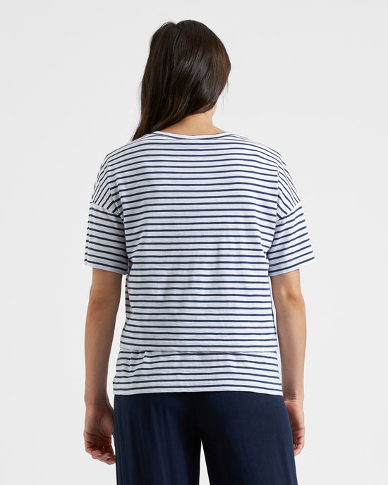 Ripe Claudette Nursing Tee - White/Ink