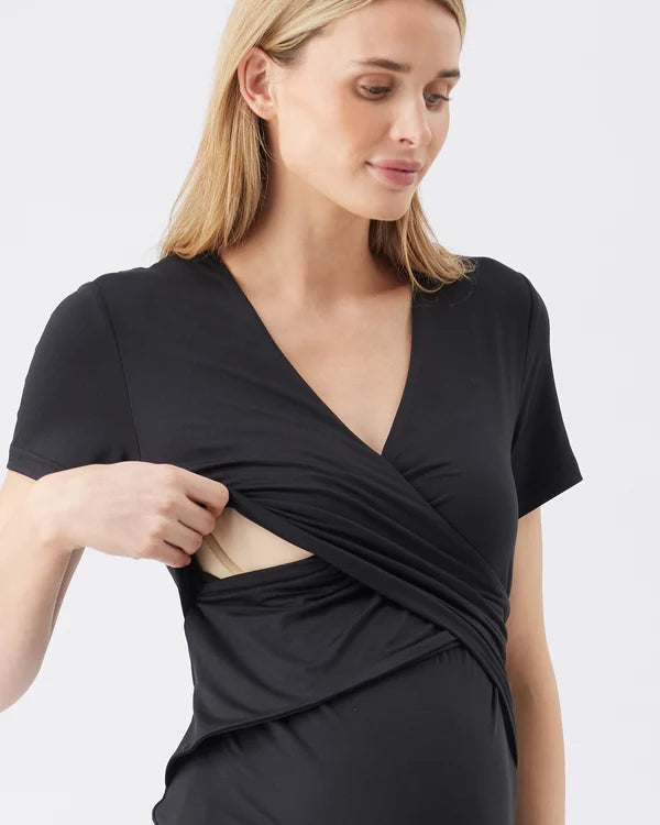 Ripe Luxe Knit Embrace Nursing Tee - Black