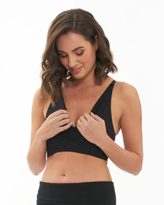 Ripe Seamless Nursing Bralette - Black