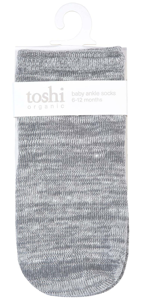 Toshi Socks Ankle Marle - Pebble