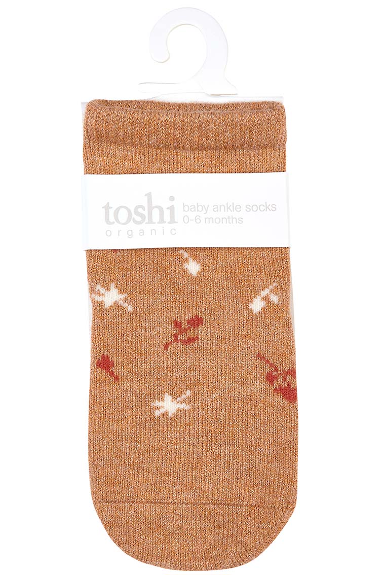 Toshi Socks Ankle Jacquard - Maple Leaves