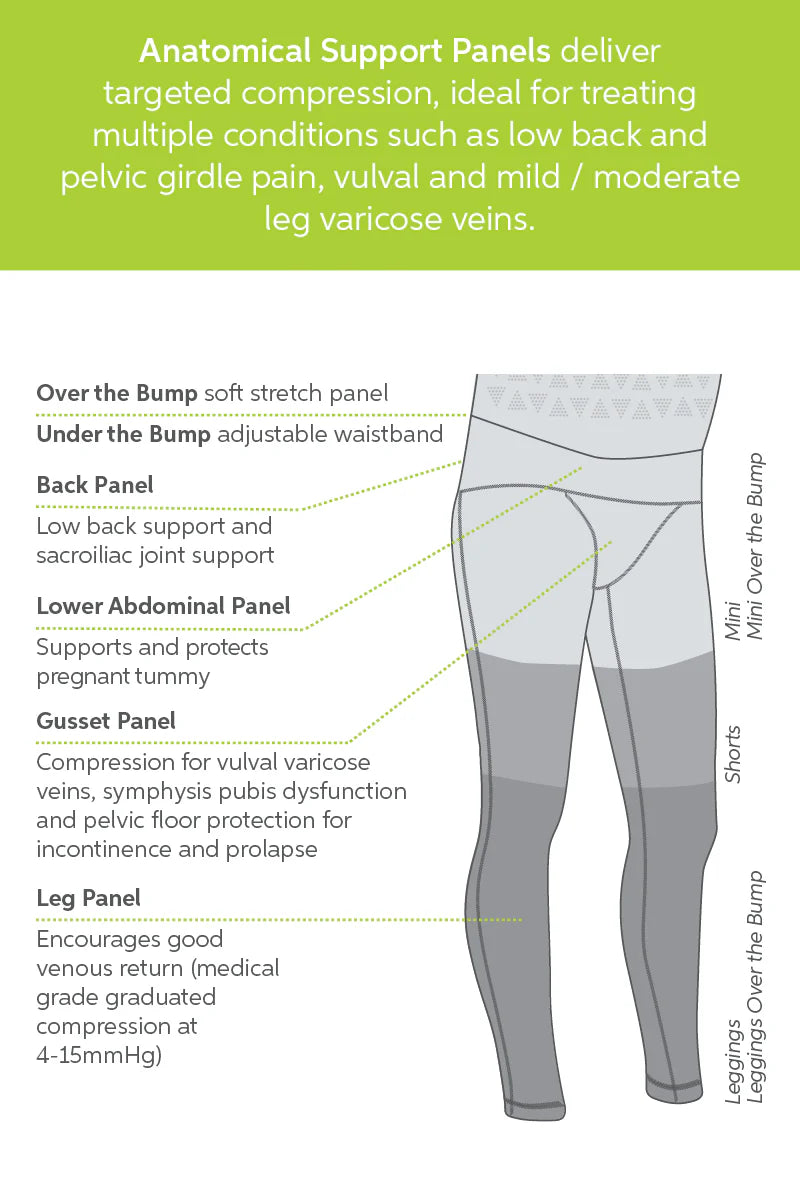 SRC Pregnancy Leggings Over the Bump - Black