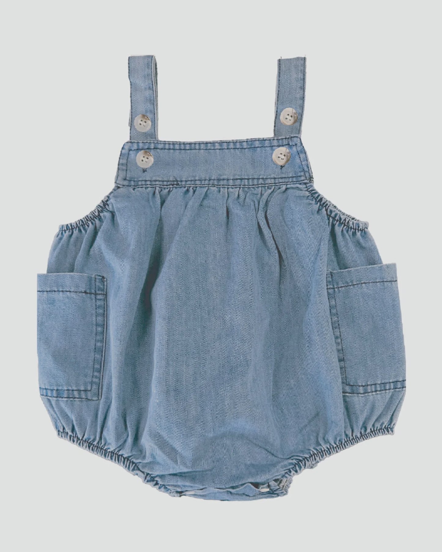 Toshi Baby Romper Bubble Denim