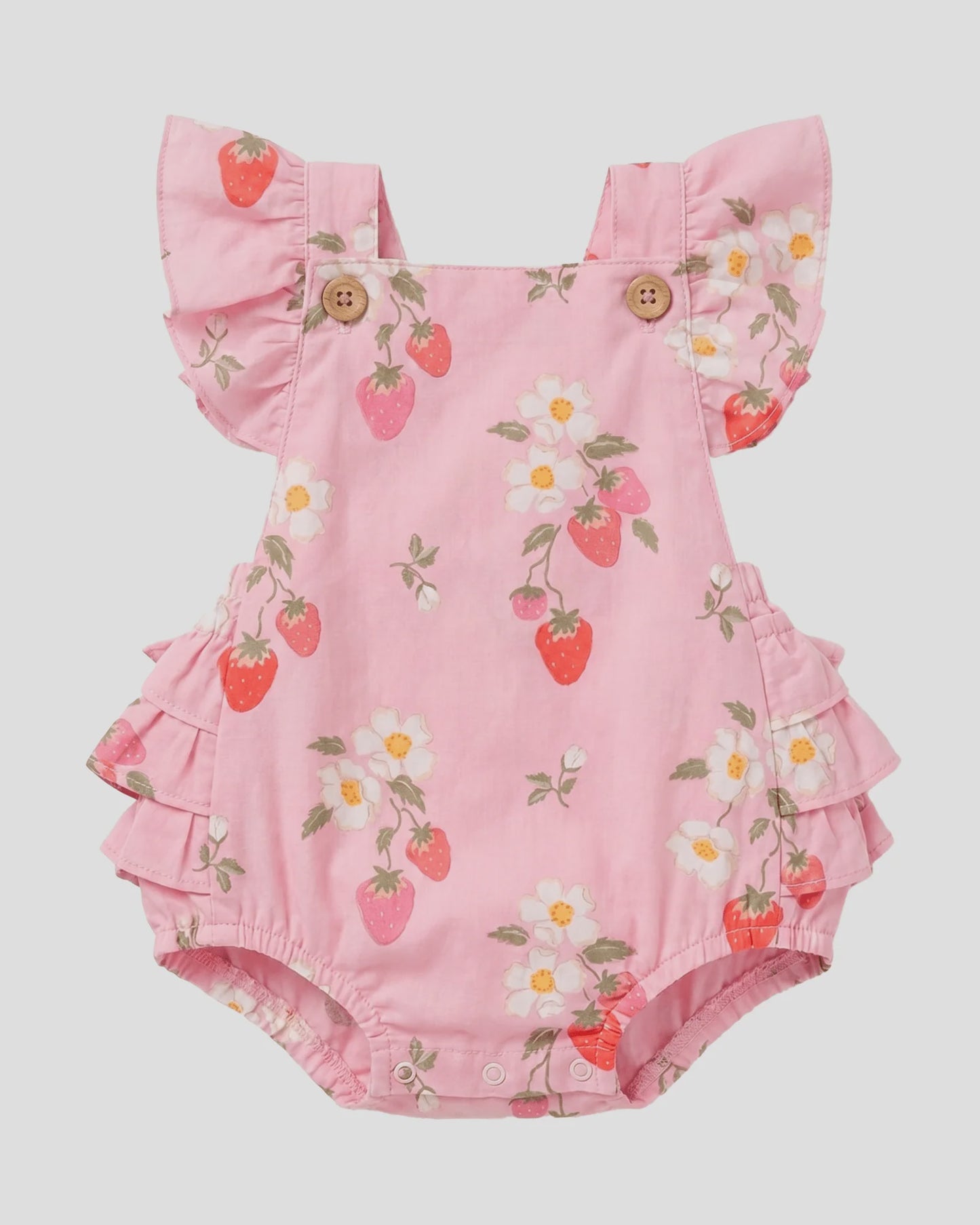Toshi Baby Romper Strawberry Fields Blossom