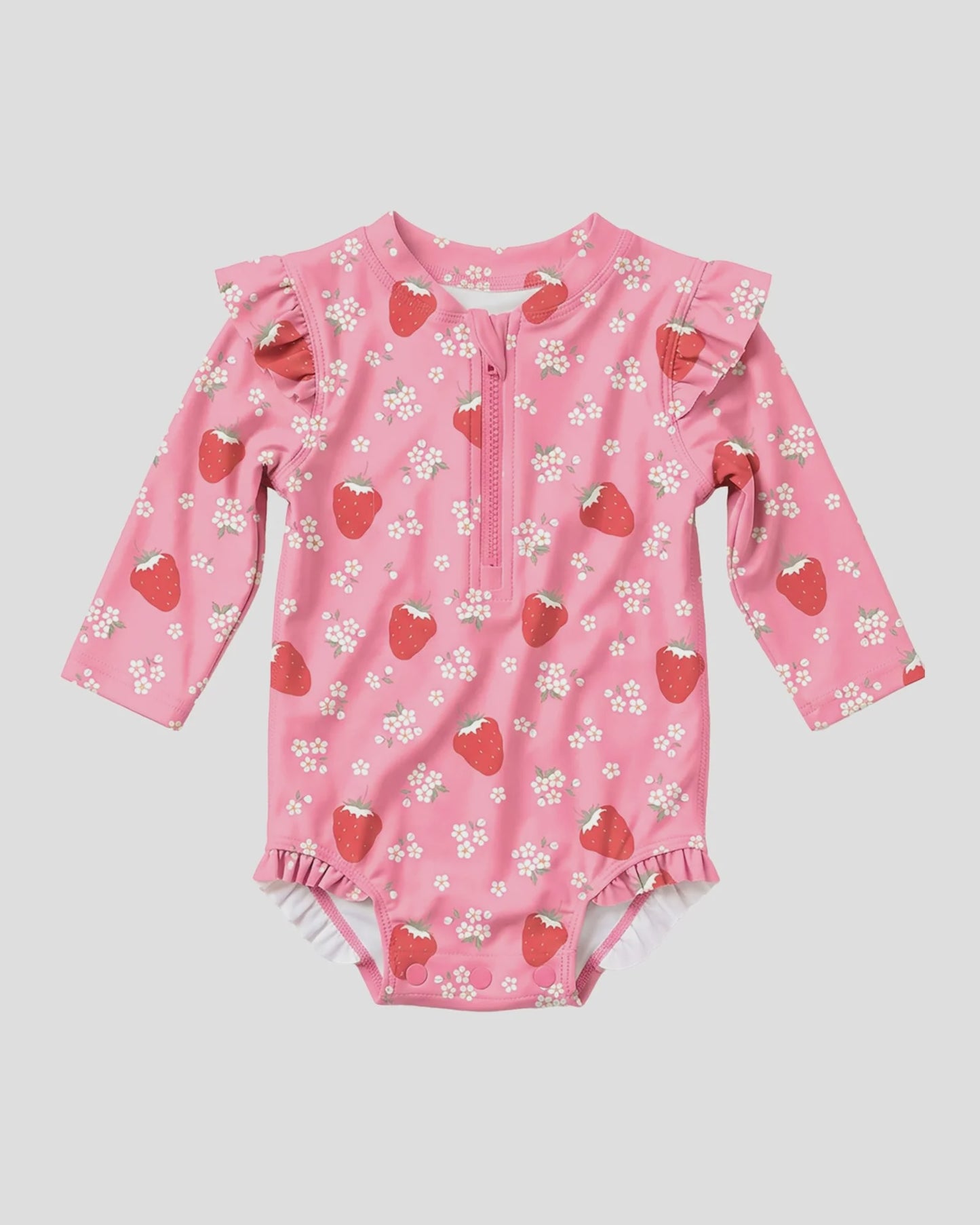 Toshi Swim Onesie L/S Twinkle UPF 50+ Strawberry