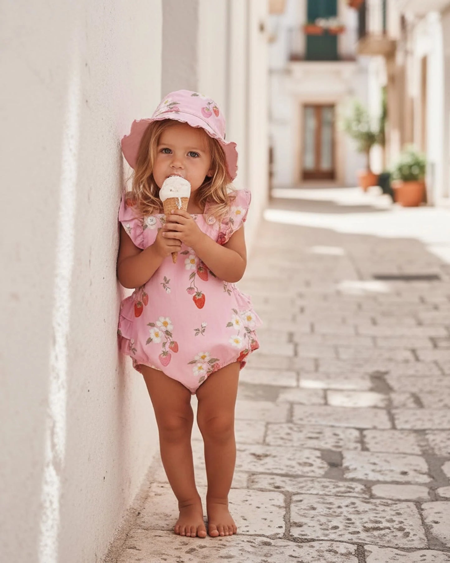 Toshi Baby Romper Strawberry Fields Blossom
