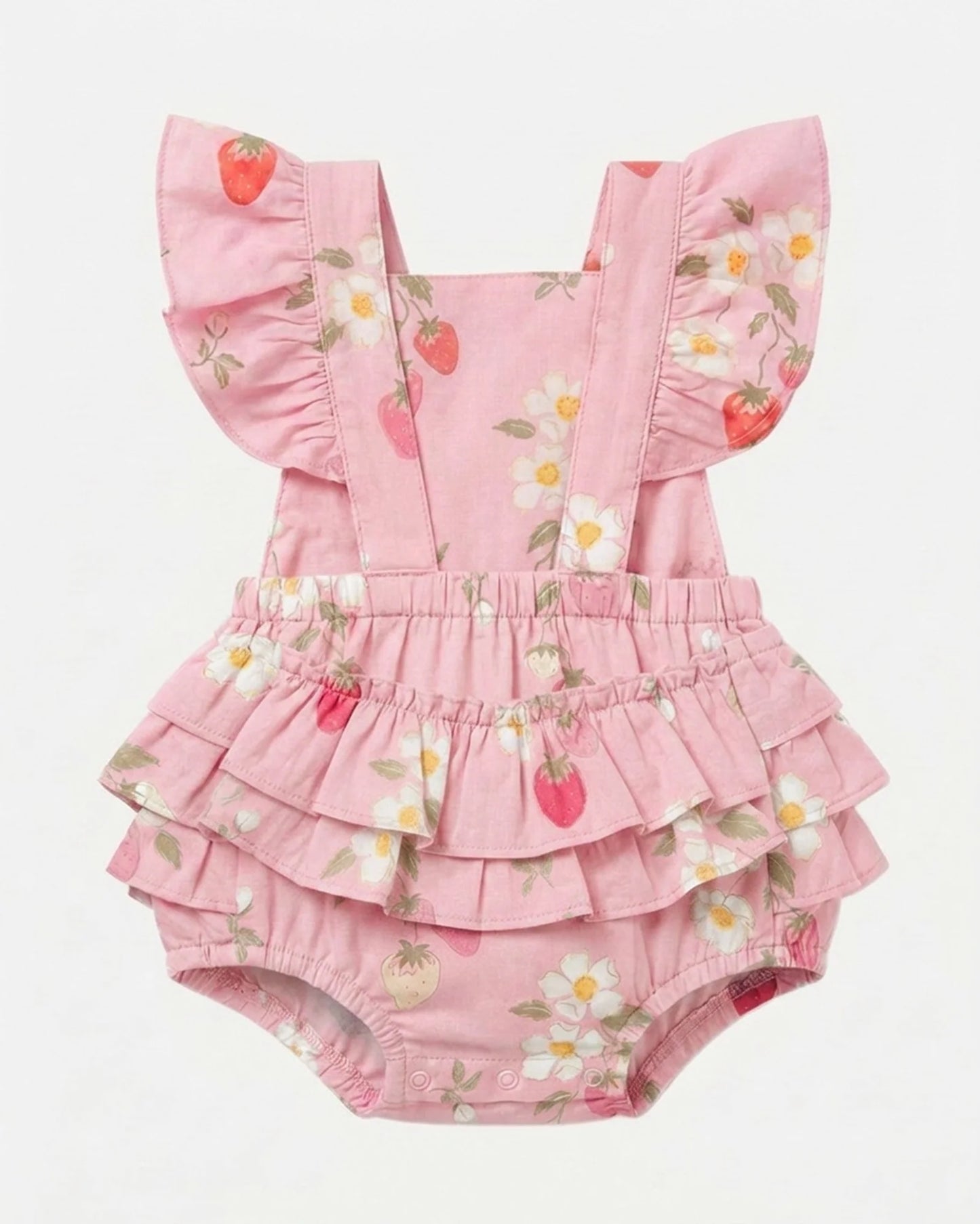 Toshi Baby Romper Strawberry Fields Blossom