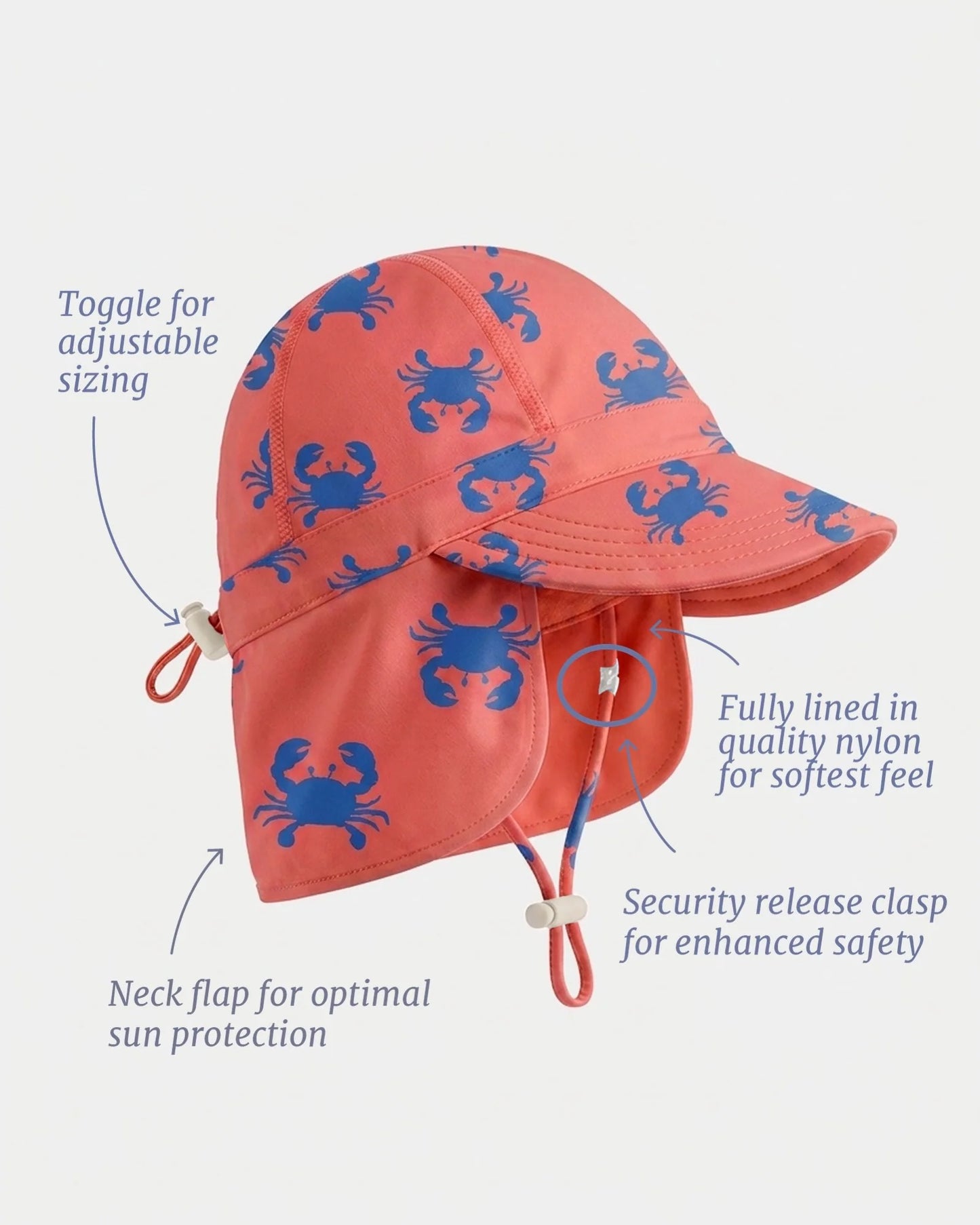 Toshi Swim Flap Cap Pirate UPF 50+ Mud Crabs