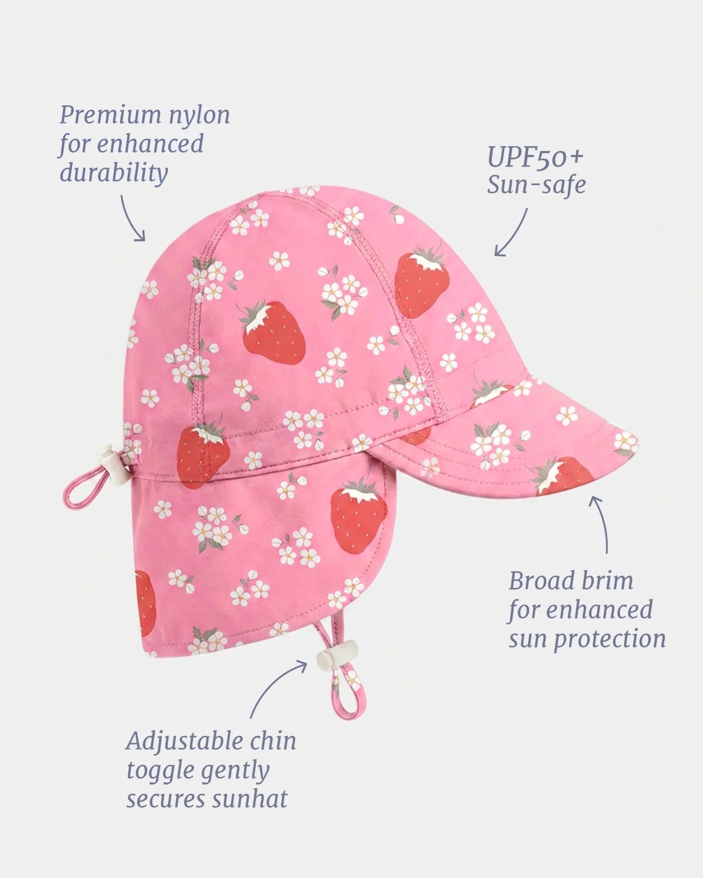 Toshi Swim Flap Cap Twinkle UPF 50+ Strawberry