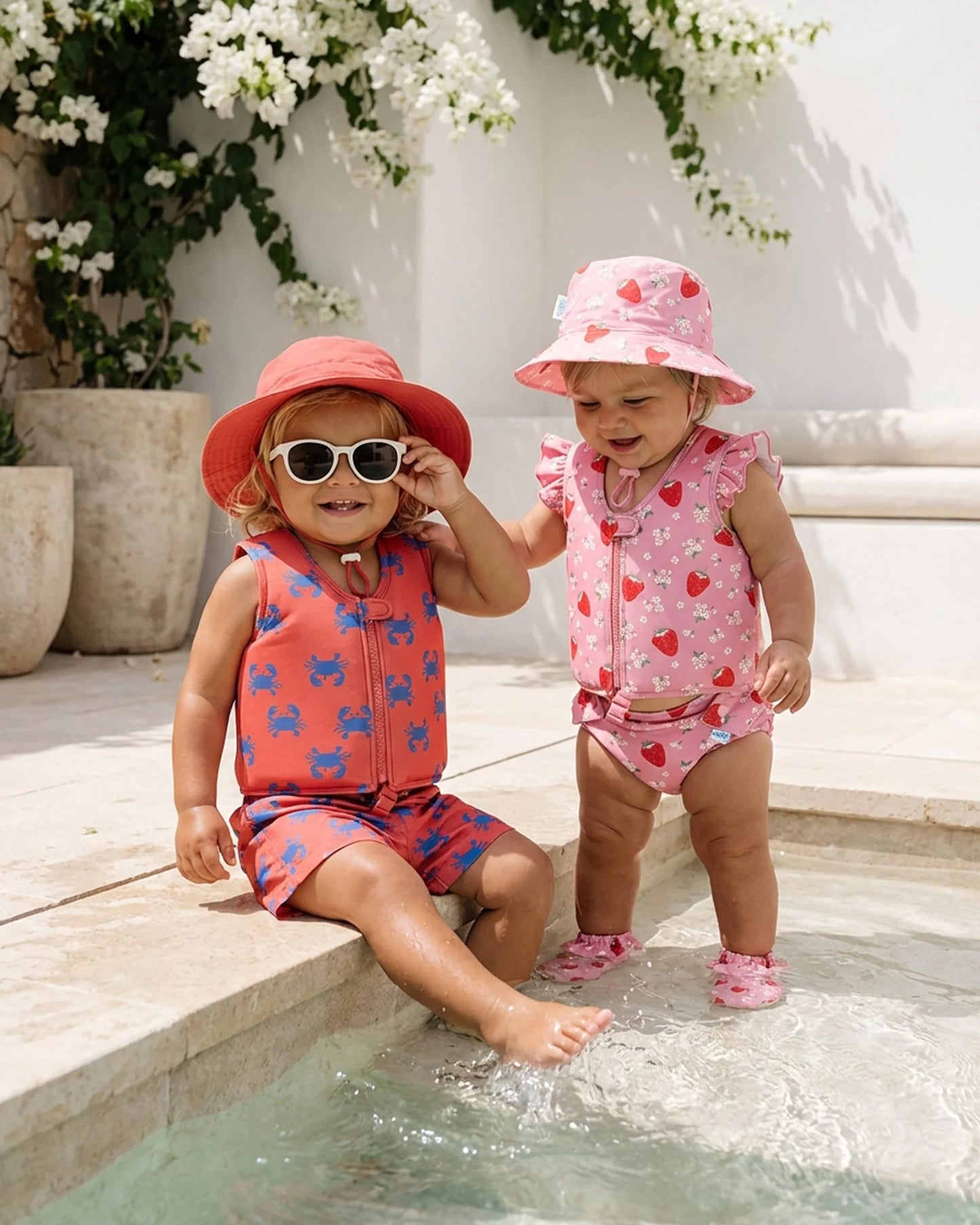 Toshi Swim Float Vest Twinkle UPF50+ Strawberry
