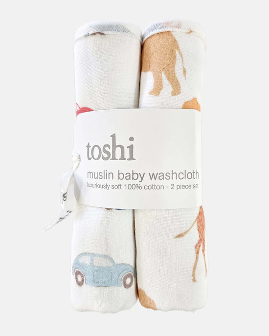 Toshi Baby Washcloth Muslin 2pcs - Congo Dawn