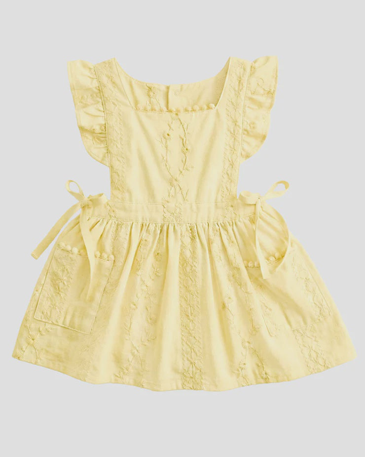 Toshi Baby Pinafore Florence Lemon