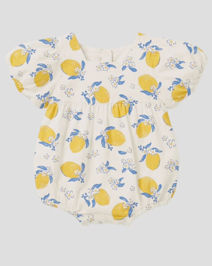 Toshi Baby Romper Arcadia Lemonade Cream