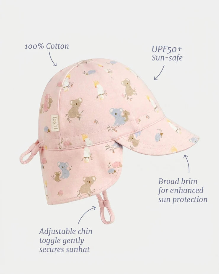 Toshi Flap Cap Arcadia Gumnut Babies Blossom