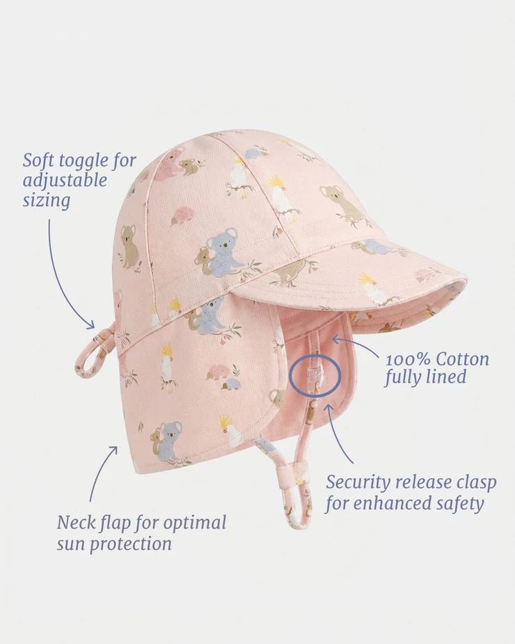 Toshi Flap Cap Arcadia Gumnut Babies Blossom
