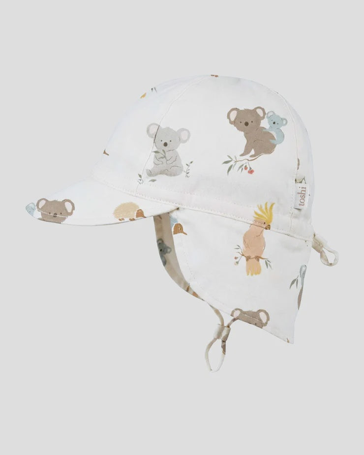 Toshi Flap Cap Arcadia Gumnut Babies Cloud
