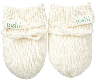 Toshi Organic Baby Mittens Cream