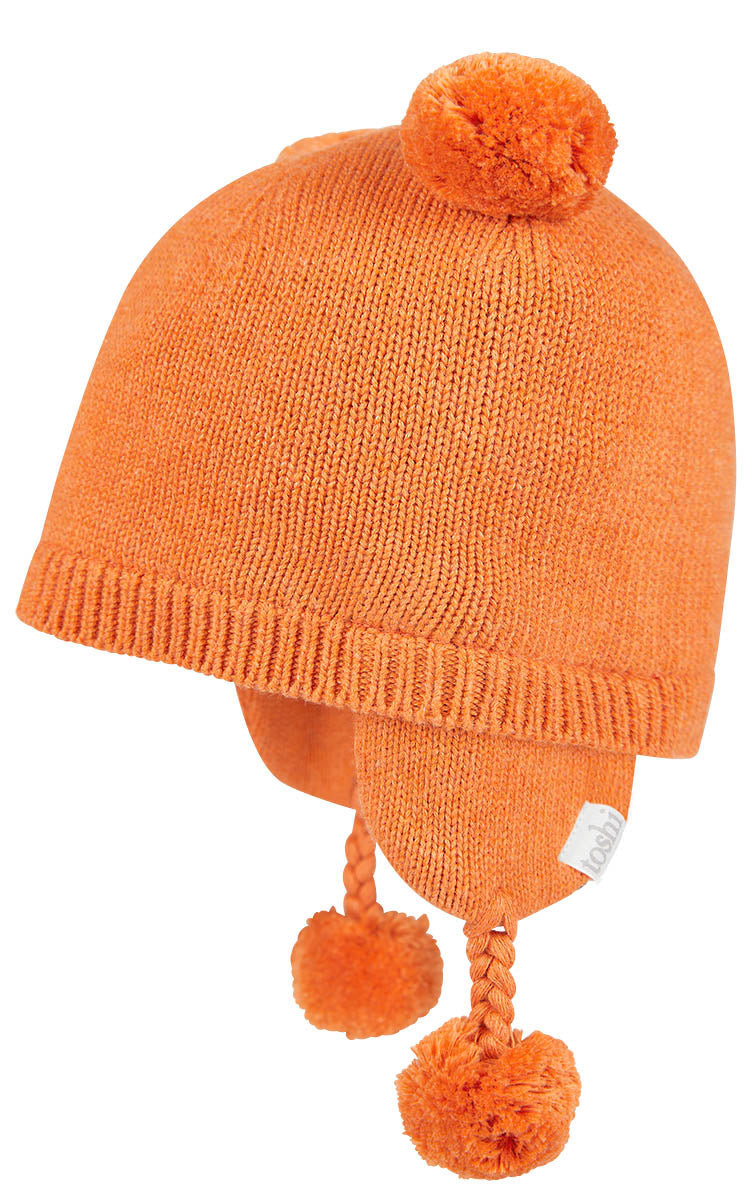 Toshi Organic Earmuff Snowy - Tangerine