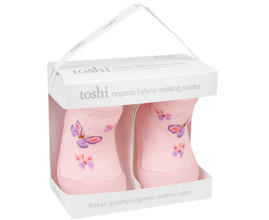 Toshi Org Cotton Socks - Butterfly Bliss