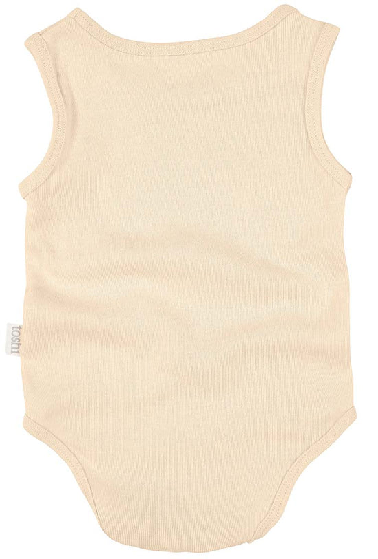 Toshi Org Onesie Dreamtime Singlet - Almond