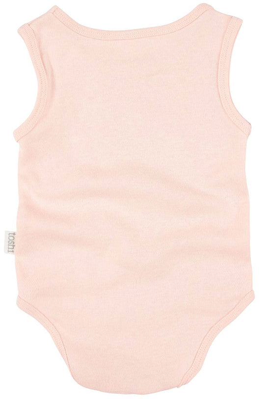 Toshi Org Onesie Dreamtime Singlet - Blush