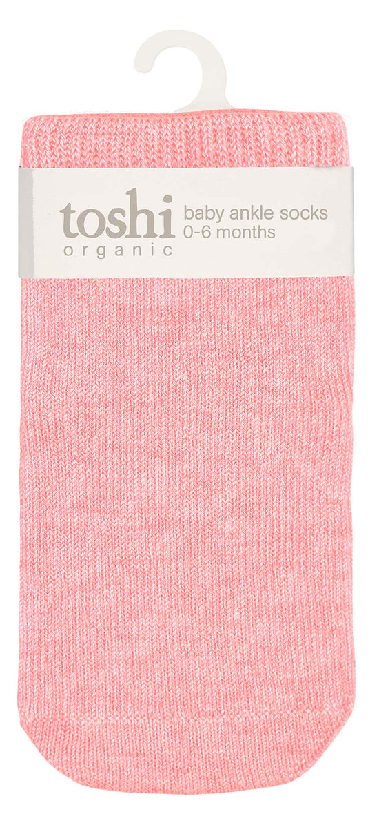 Toshi Org Socks Ankle Dreamtime - Carmine