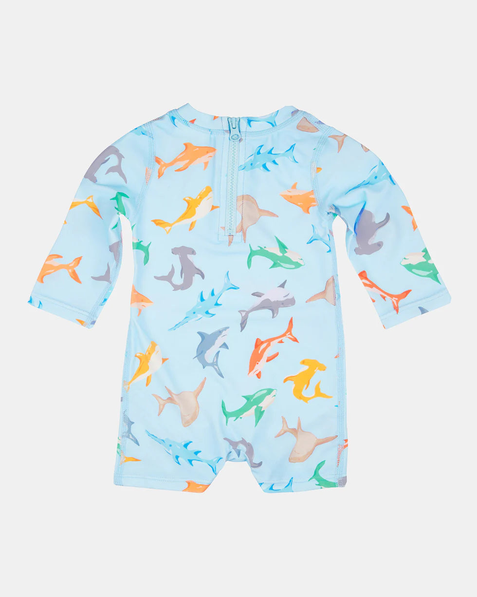 Toshi Swim Baby Onesie L/S Classic - Sharky