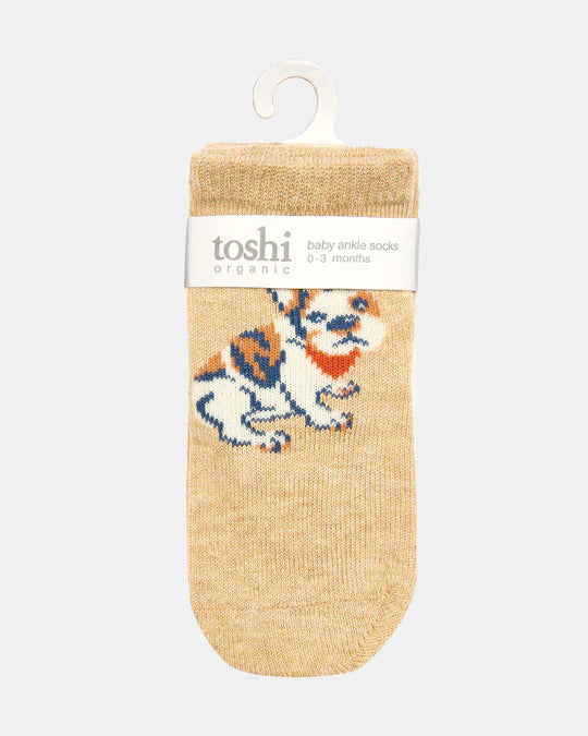 Toshi Organic Socks Ankle Jacquard - Frenchie