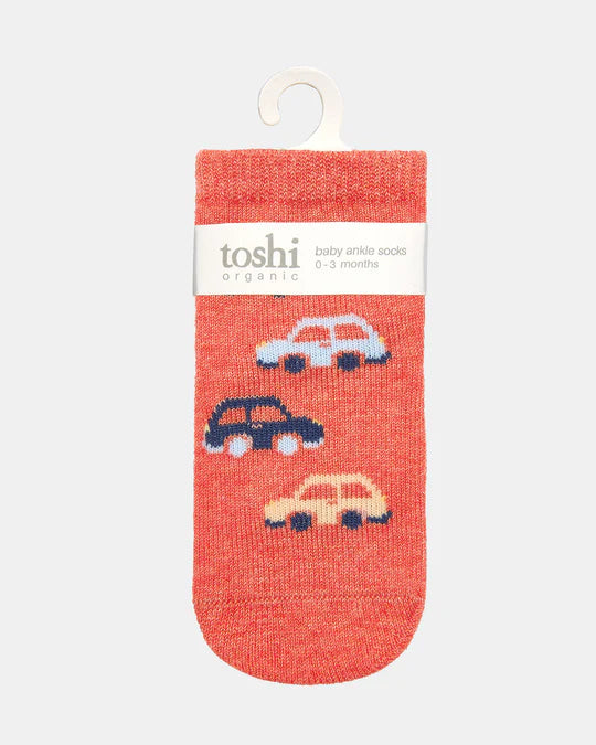 Toshi Organic Socks Ankle Jacquard - Racer