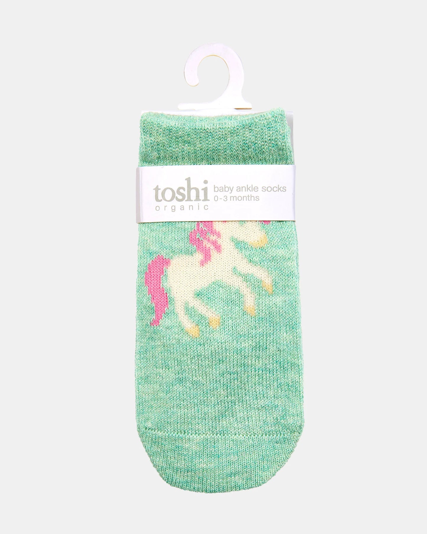 Toshi Organic Socks Ankle Jacquard - Unicorn