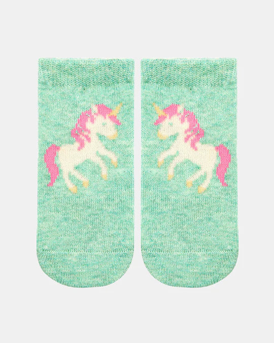 Toshi Organic Socks Ankle Jacquard - Unicorn