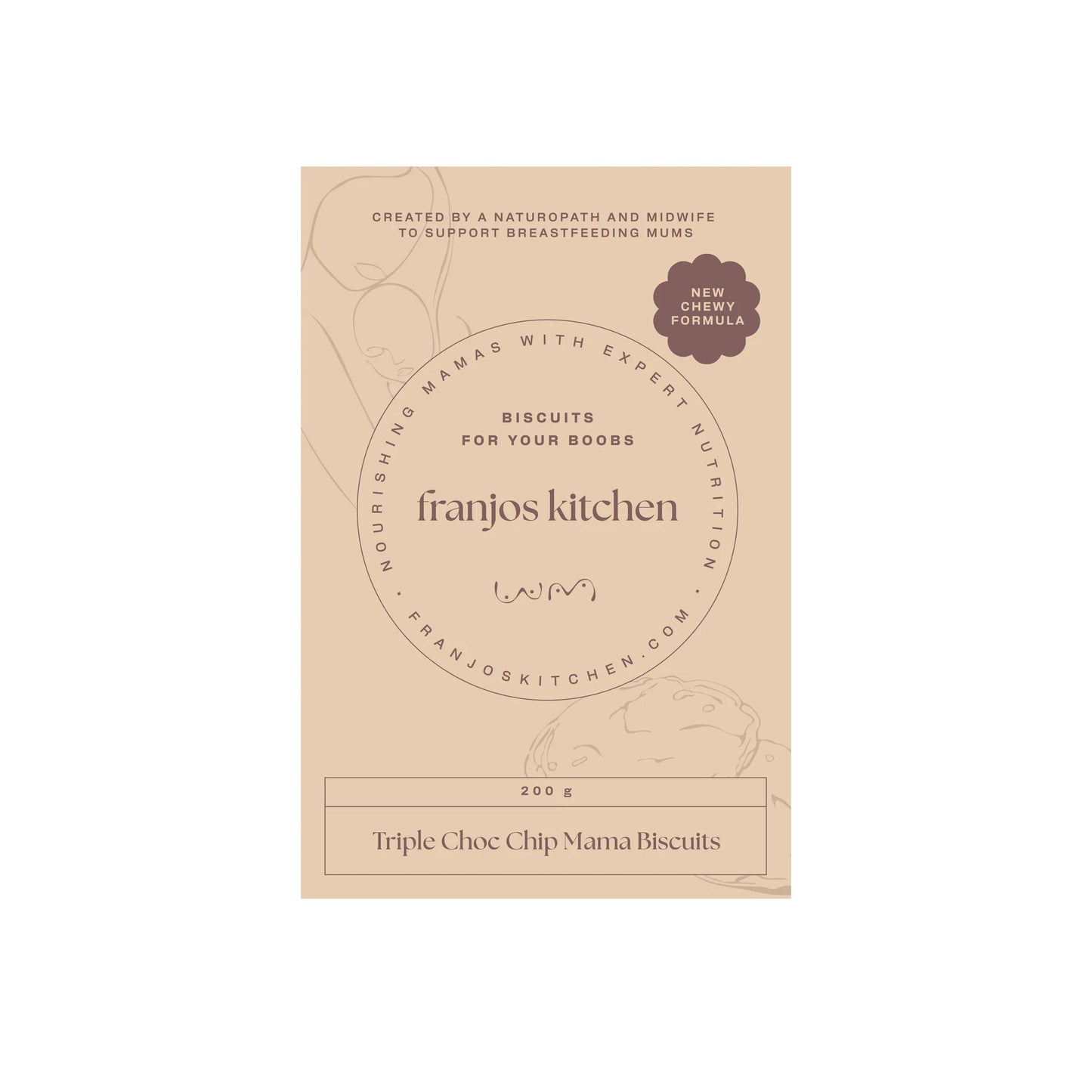 Franjo's Triple Choc Chip Mama Biscuits (Chewy)