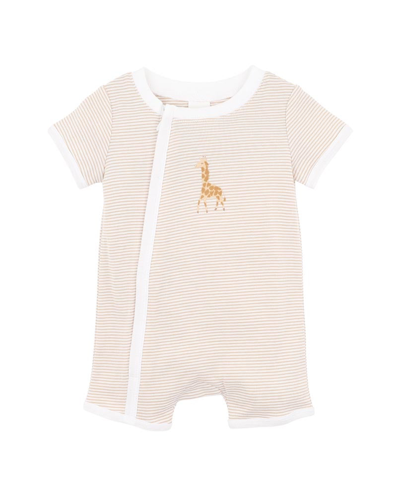 Bebe Billie Giraffe Organic SS Zipsuit