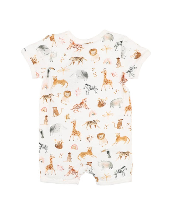 Bebe Billie Print Organic SS Zipsuit