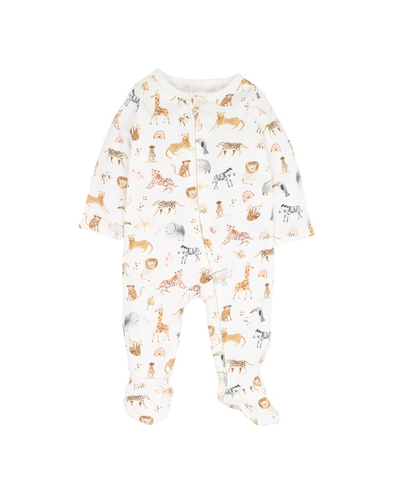 Bebe Billie Print Organic LS Zipsuit