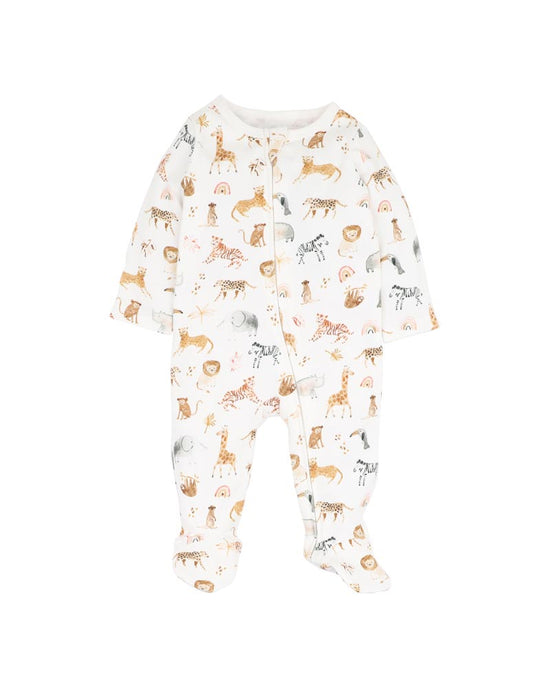 Bebe Billie Print Organic LS Zipsuit