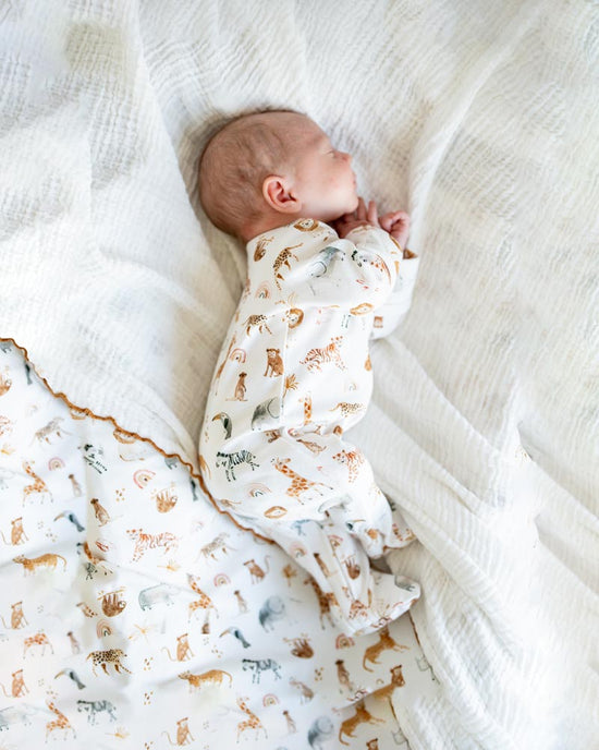 Bebe Billie Print Organic LS Zipsuit